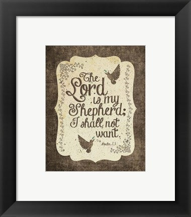 Psalm 23 The Lord is My Shepherd - Bird Border by Inspire Me