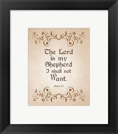 Psalm 23 The Lord is My Shepherd - Brown by Inspire Me