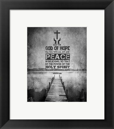 Romans 15:13 Abound in Hope (Black & White) by Inspire Me
