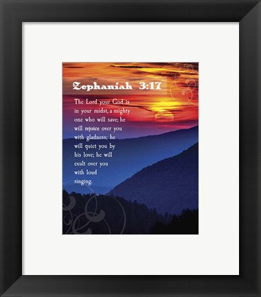 Zephaniah 3:17 The Lord Your God ( Mountains with Motif) by Inspire Me