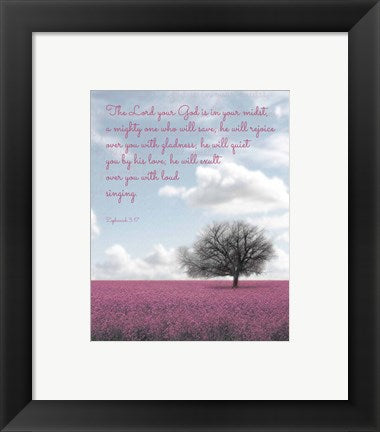 Zephaniah 3:17 The Lord Your God (Colored Landscape) by Inspire Me