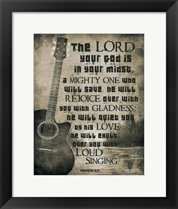 Zephaniah 3:17 The Lord Your God (Guitar Sepia) by Inspire Me