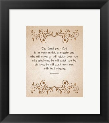 Zephaniah 3:17 The Lord Your God (Brown) by Inspire Me