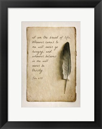 John 6:35 I am the Bread of Life (Sepia) by Inspire Me