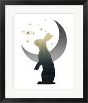 Green Ombre Forest in Hare Silhouette by Color Me Happy