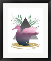 Pink Ombre River in Duck Silhouette by Color Me Happy