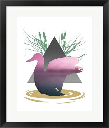 Pink Ombre River in Duck Silhouette by Color Me Happy