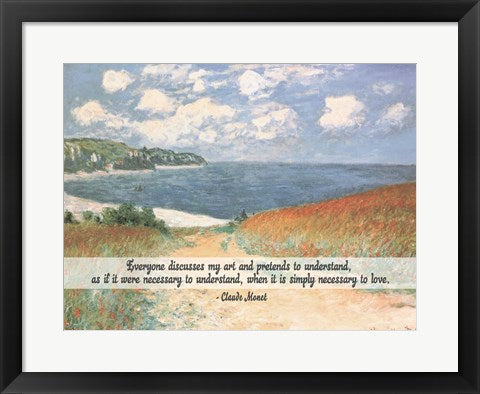 Monet Quote Chemin Dans Les Bles A Pourville by Quote Master