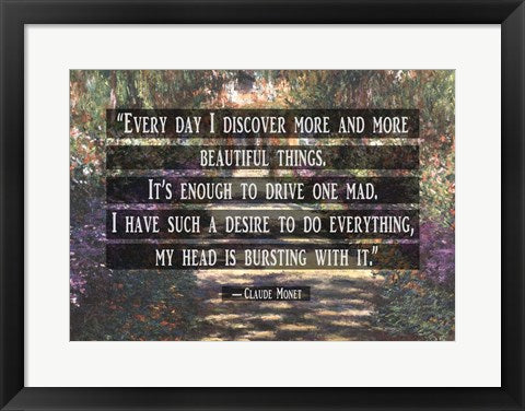 Monet Quote Garden at Giverny by Quote Master