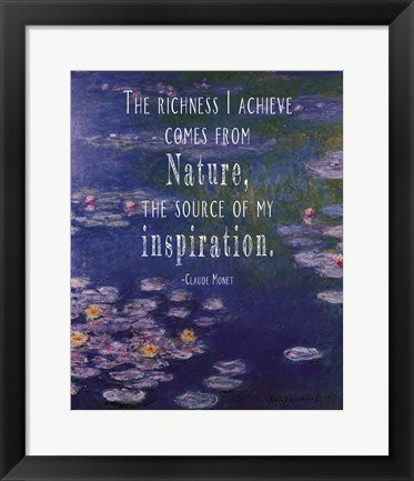 Monet Quote Waterlilies at Giverny by Quote Master