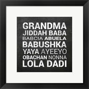 Grandma Various languages - Chalkboard by Color Me Happy