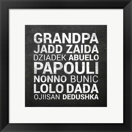 Grandpa Various Languages - Chalkboard by Color Me Happy