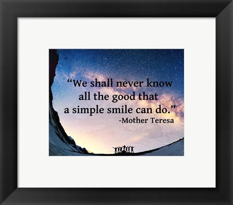 A Simple Smile - Mother Teresa Quote by Quote Master
