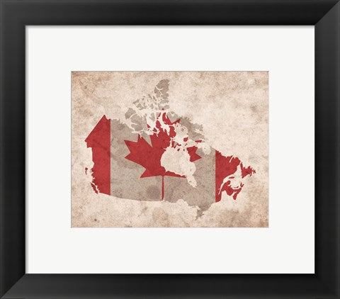 Map with Flag Overlay Canada by Color Me Happy