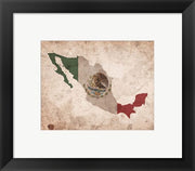 Map with Flag Overlay Mexico by Color Me Happy