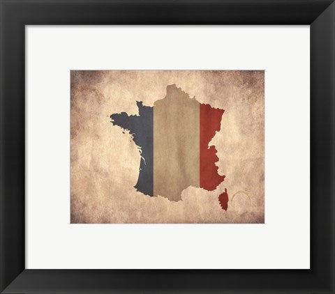 Map with Flag Overlay France by Color Me Happy