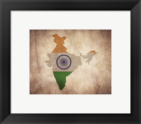 Map with Flag Overlay India by Color Me Happy