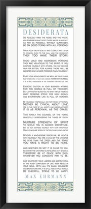 Desiderata Bus Roll Blue Pattern by Quote Master