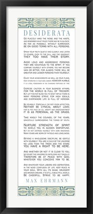 Desiderata Bus Roll Blue Pattern by Quote Master
