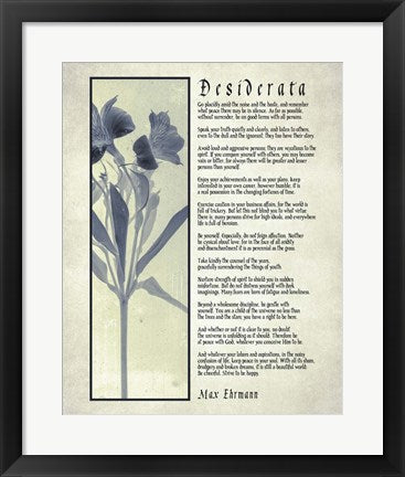 Desiderata Blue Daguerreotype by Quote Master