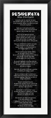 Desiderata In Black by Quote Master
