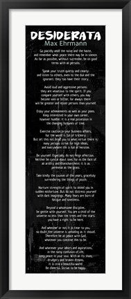 Desiderata In Black by Quote Master