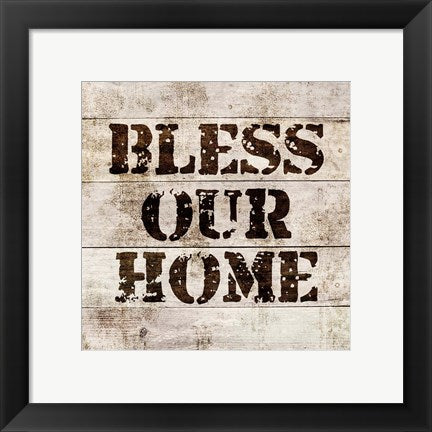 Bless Our Home In Wood by Color Me Happy