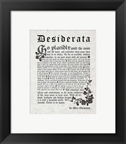 Old English Desiderata In Gray by Quote Master