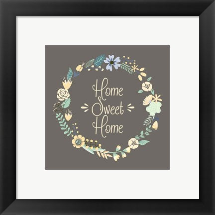 Home Sweet Home Floral Brown by Color Me Happy