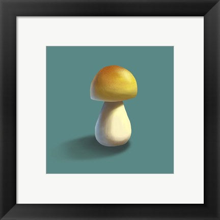 Mushroom on Teal Background Part II by Color Me Happy