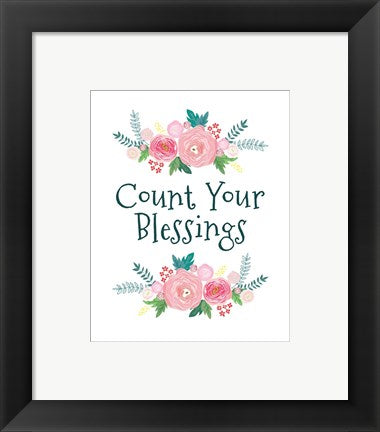 Count Your Blessing-Floral by Color Me Happy