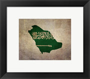 Map with Flag Overlay Saudi Arabia by Take Me Away