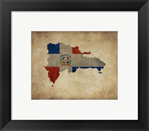Map with Flag Overlay Dominican Republic by Take Me Away