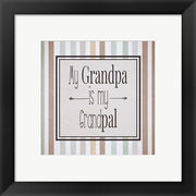 My Grandpa Is My Grandpal Brown and Green Stripes by Color Me Happy