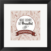 Great Fathers Get Promoted to Grandfathers Red by Color Me Happy