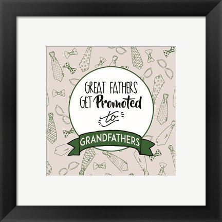 Great Fathers Get Promoted to Grandfathers Green by Color Me Happy