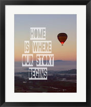 Home is Where Our Story Begins Hot Air Balloon Color by Color Me Happy