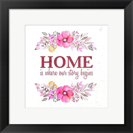 Home Is Where Our Story Begins-Magenta by Color Me Happy
