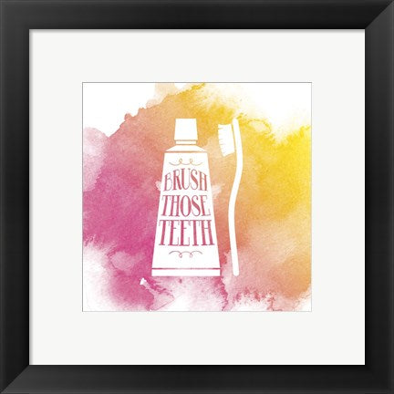 Brush Those Teeth Watercolor Splash by Color Me Happy