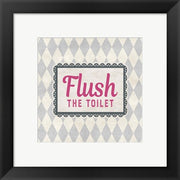 Flush The Toilet Gray Pattern by Color Me Happy