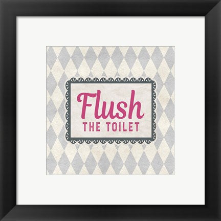 Flush The Toilet Gray Pattern by Color Me Happy