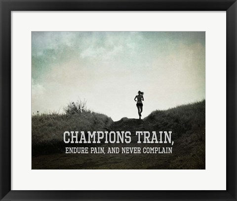 Champions Train Woman Black and White by Sports Mania