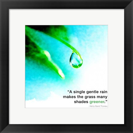 A Single Gentle Rain - Henry Thoreau Quote (Droplet) by Quote Master