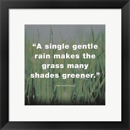A Single Gentle Rain - Henry Thoreau Quote (Dark) by Quote Master