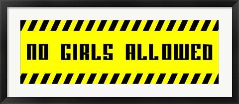 No Girls Allowed - Yellow Panoramic by Color Me Happy