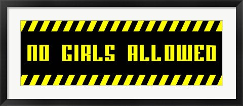 No Girls Allowed - Black Panoramic by Color Me Happy