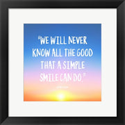 Simple Smile - Mother Teresa Quote (Dawn) by Quote Master