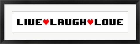 Live Laugh Love -  White Panoramic by Color Me Happy