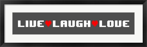Live Laugh Love -  Gray Panoramic by Color Me Happy