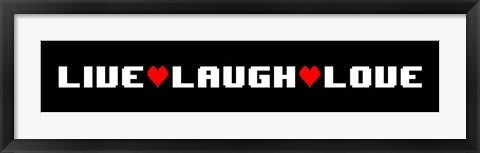 Live Laugh Love -  Black Panoramic by Color Me Happy